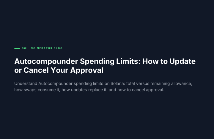 Autocompounder Spending Limits: How to Update or Cancel Your Approval