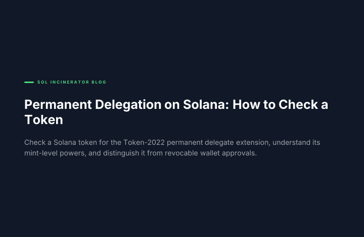 Permanent Delegation on Solana: How to Check a Token