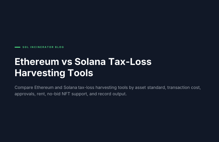 Ethereum vs Solana Tax-Loss Harvesting Tools