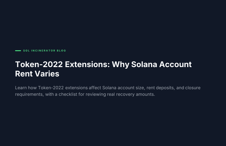 Token-2022 Extensions: Why Solana Account Rent Varies